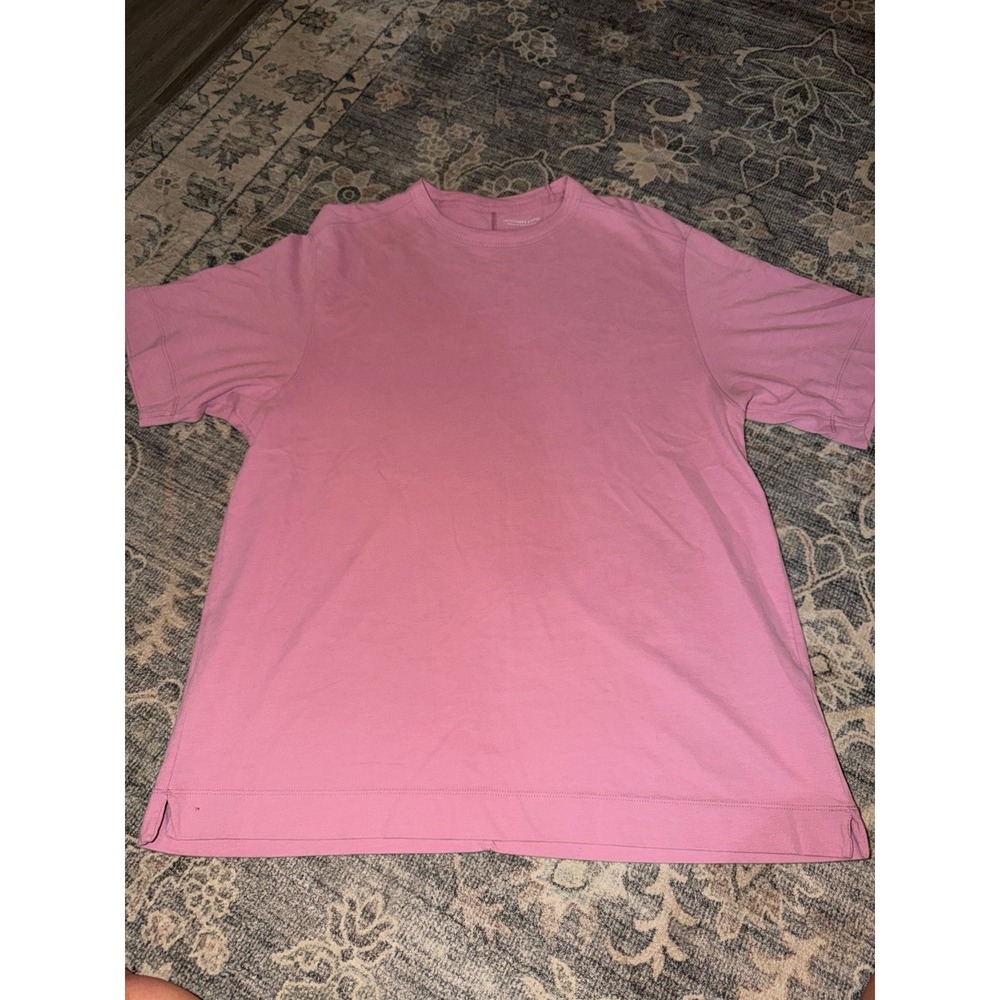 Abercrombie & Fitch Premium Essentials Pink Short Sleeve Shirt Mens